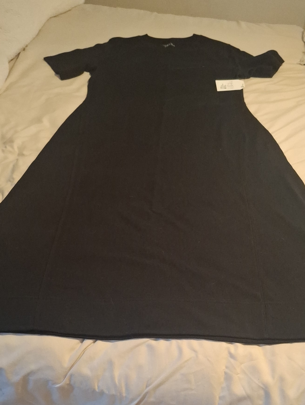 NWT Time And Tru Black Midi Cotton Dress